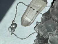 ONE of a KIND, HANDMADE Optical Quartz Sphere Choker Necklace