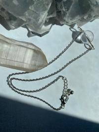 ONE of a KIND, HANDMADE Optical Quartz Sphere Choker Necklace