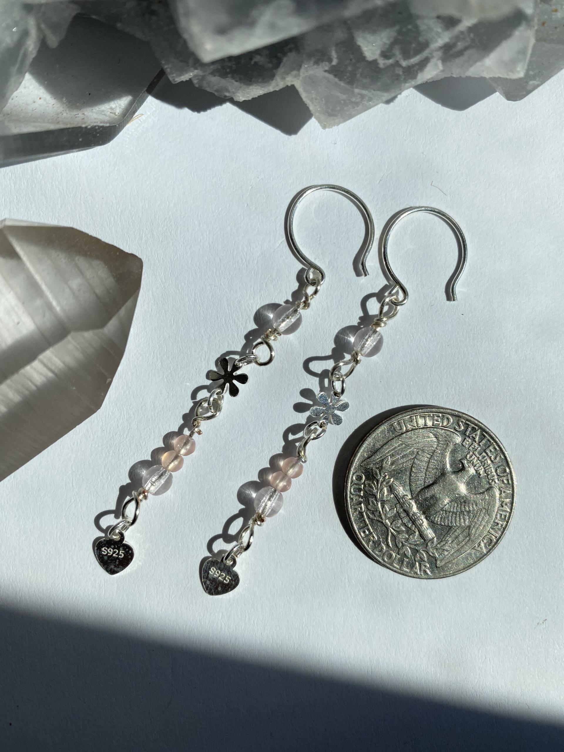 Pink .925 Silver Flower Earrings | Spring Fever Collection