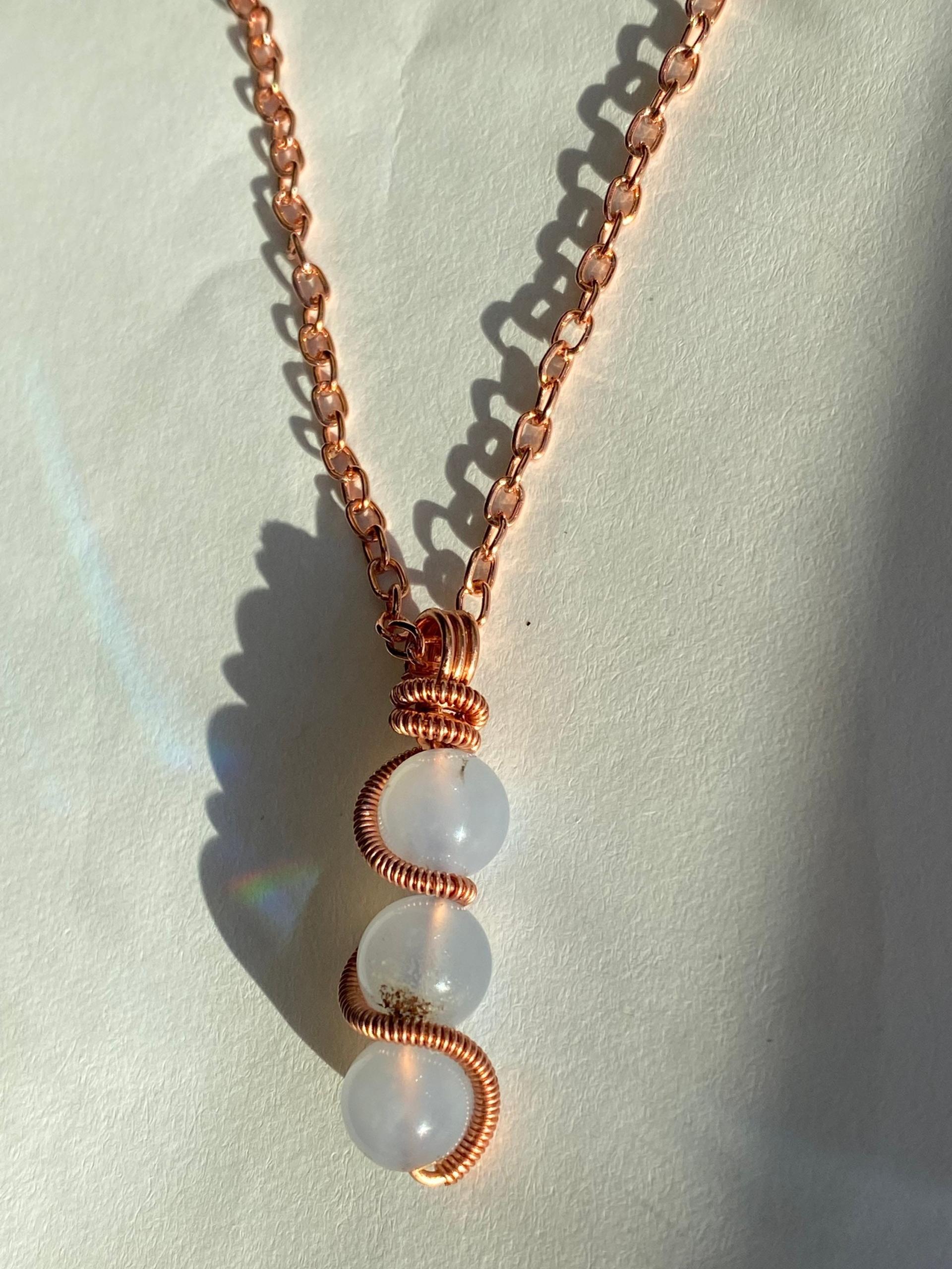 Chalcedony Copper Necklace