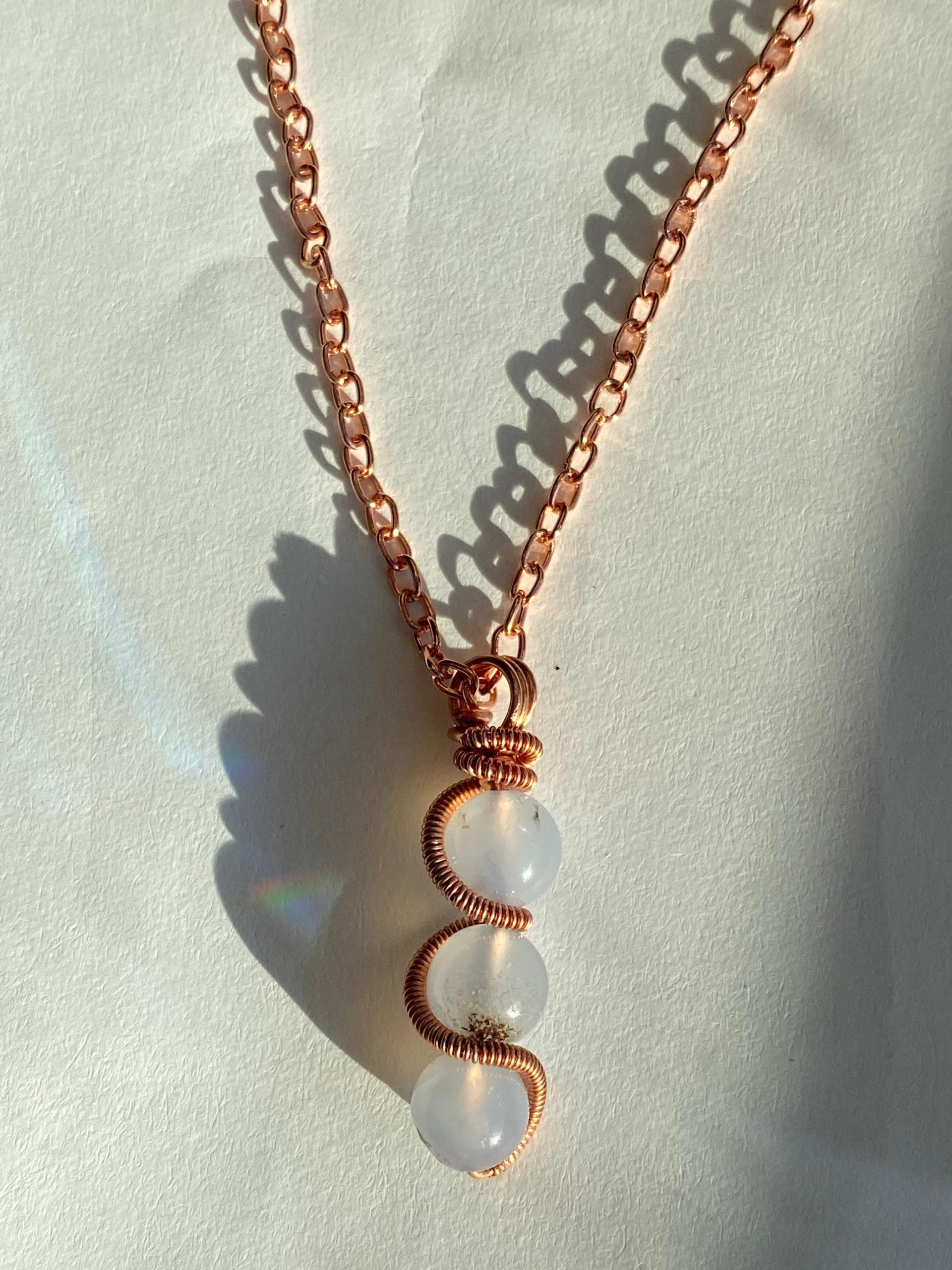 Chalcedony Copper Necklace